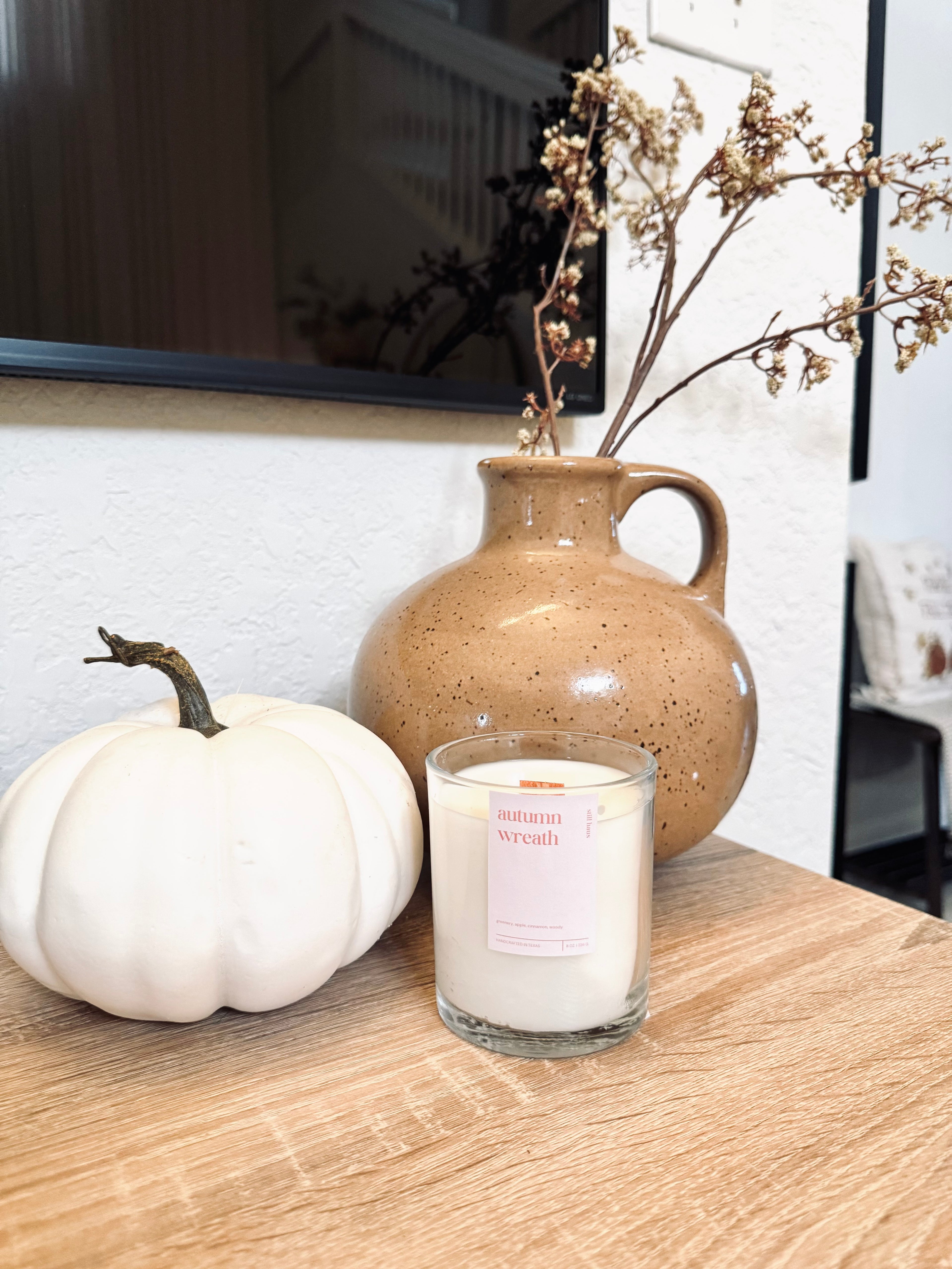 Autumn Wreath Candle